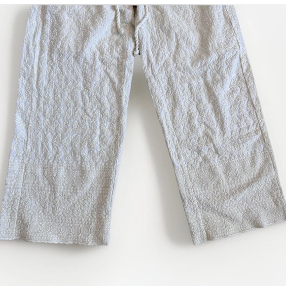 Sundance Solstice Culotte Cotton Wide Leg Embroidered Summer Pants Size 10 - Picture 6 of 16